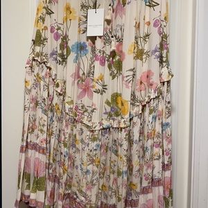 Spell Wild bloom cream maxi skirt L